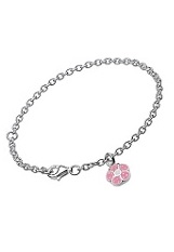 felicitous itsy-bitsy silver enamel flower charm bracelet for babies and children